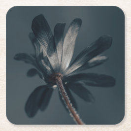 Mörken Flower Underlägg Papper Kvadrat