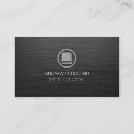 Mörken  för ikonen Bok i skrivarutgivare, Metall Visitkort