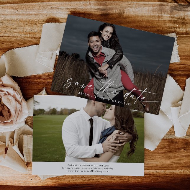 Mörken Foto Spara datum för det moderna Vågrät  Spara Datumet (Skapare uppladdad)