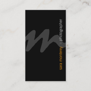 Mörken Fotograf Visual Arts Media Bold Monogram Visitkort