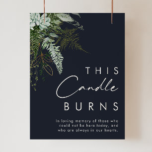 Mörken Grey och Guld Löv, denna ljusbrinnande flot Poster