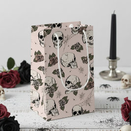 Mörken Halloween Skull för Rosa Elegant