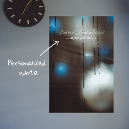 Mörken har felat Steamy Window med julbalkar Poster