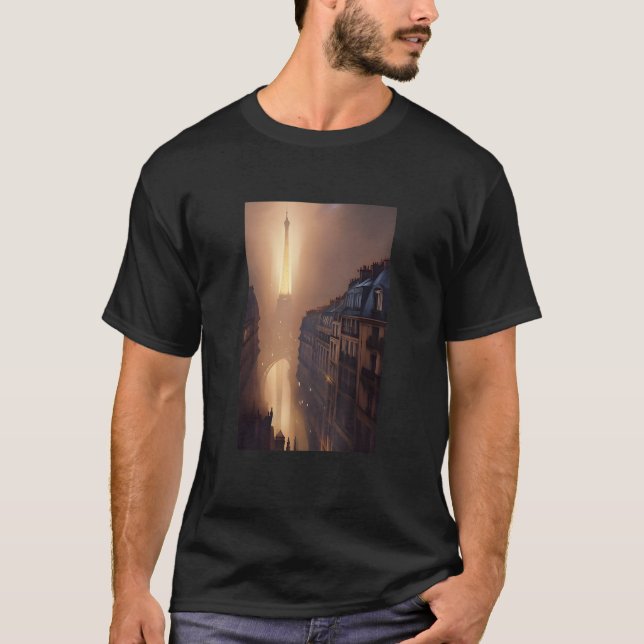 Mörken i Paris Gothic City Academia Goth Fantasy T Shirt (Framsida)