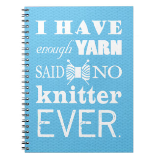 Mörken Knitting not tillräckligt Yarn Crafts Ideas Anteckningsbok