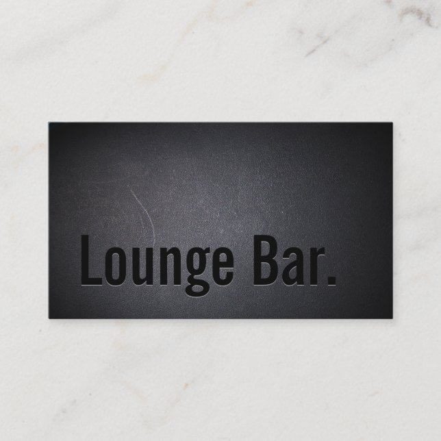 Mörken Lounge Pub minimalistisk fet Elegant Visitkort (Framsida)