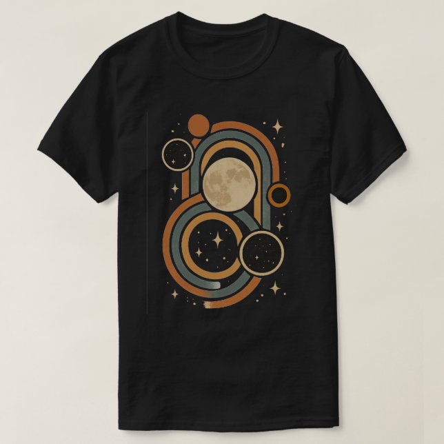 Mörken måne och konst t shirt (Design framsida)