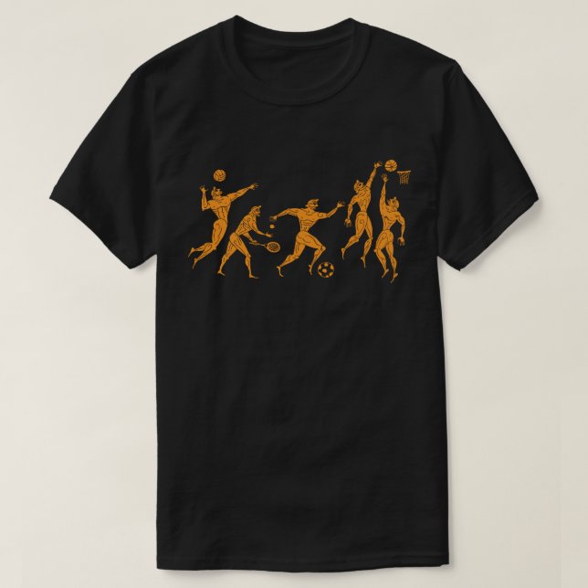 Mörken Modern antikens Olympians Sports Tröja (Design framsida)