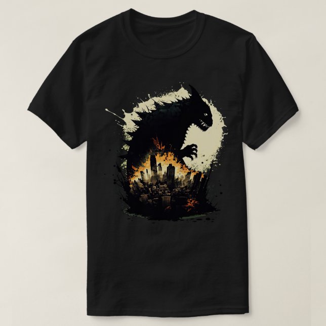 Mörken på Catzilla III T Shirt (Design framsida)