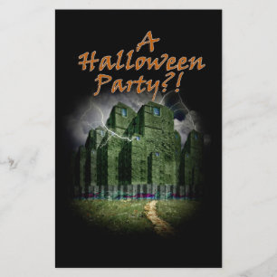 Mörken på den hemsökta staden Halloween Flygblad