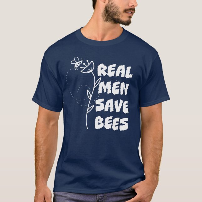 MÖRKEN REAL MANAR SPARA BEES Conservation Beservat T Shirt (Framsida)