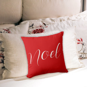 Mörken Red Plain Noel (röd, röd, röd, Elegant) Jul Kudde