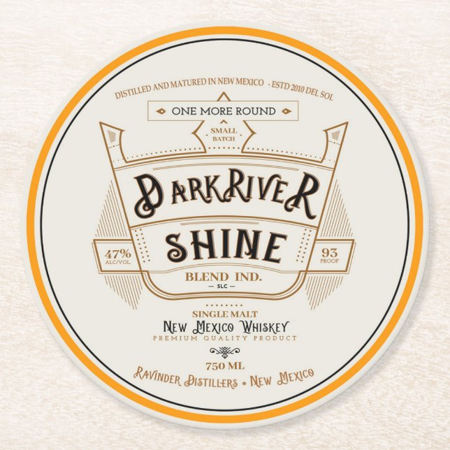 Mörken Shine Sunshine Vicram Underlägg Papper Rund (Framsidan)