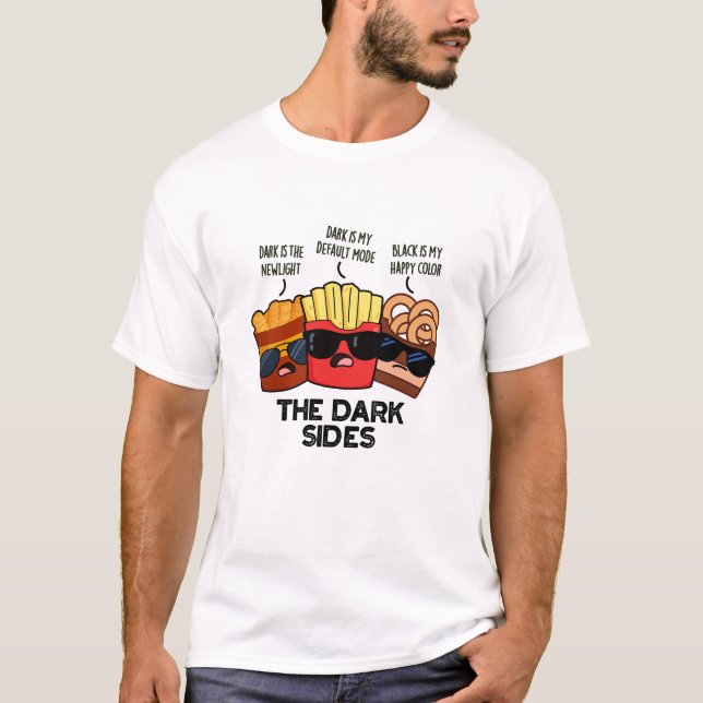 Mörken Sides Funny Fast Food Pun T Shirt (Framsida)