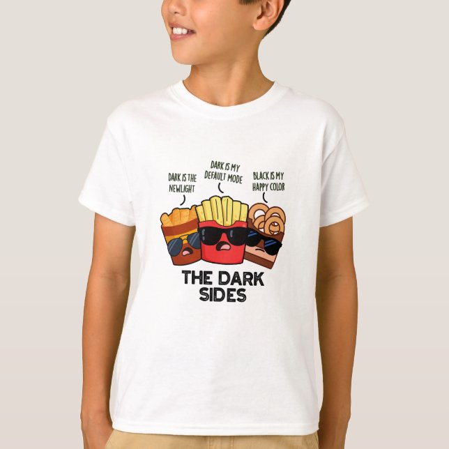 Mörken Sides Funny Fast Food Pun T Shirt (Framsida)