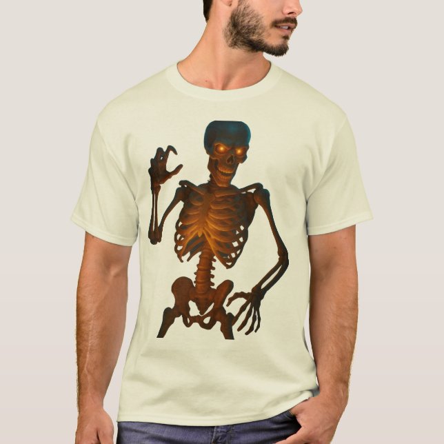 Mörken Skeleton T-Shirt - Spooky Hallowed (Framsida)
