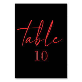 Mörken Svart och röd gotin-Blommigt, Bordsnummer