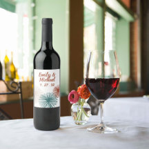 Mörken Teal Copper Bisque för modern Abstrakt