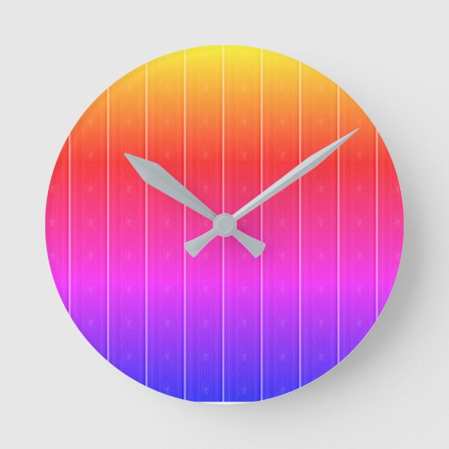 Mörken Teal Grid Clock Rund Klocka (Framsida)