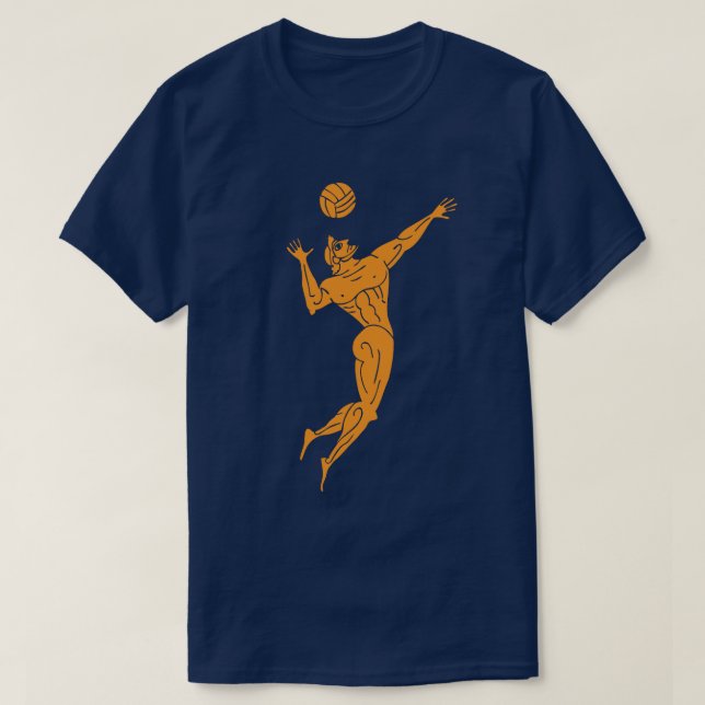 Mörken Volleyball för de moderna olympiska spelen Tee (Design framsida)