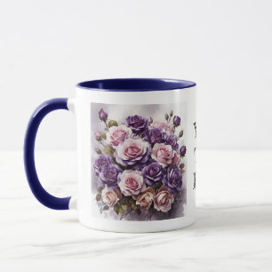 Mörken Watercolor Elegant Violet Ro Flower Mugg