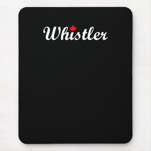 Mörken Whistler Canada Script Text Maple Löv Musmatta (Framsidan)