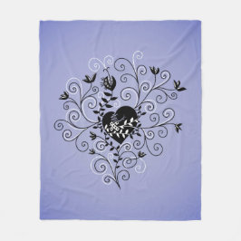 Mörkens Abstrakt Viktigt fixerat brutet hjärta Fleecefilt