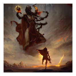 Mörkens Beast kontra Warrior Fototryck