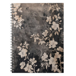 Mörkens Blommigt Anteckningsbok