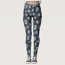 MÖRKENS BLOMMIGT LEGGINGS