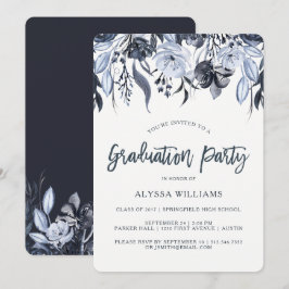 Mörkens Blommigt | Studentfesten Modern vattenfärg Inbjudningar