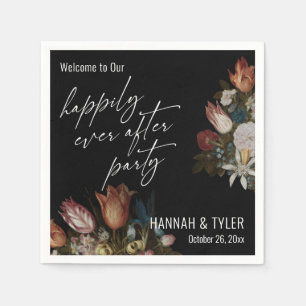 Mörkens Blommigtar glädjer sig allt efter Party vä Pappersservett