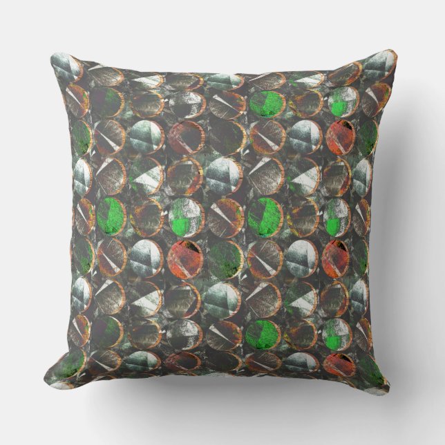 Mörkens cirkel i struktur kudde (Framsida)