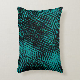 Mörkens cyan-grönt-slaglängd kryskorsning som samm prydnadskudde