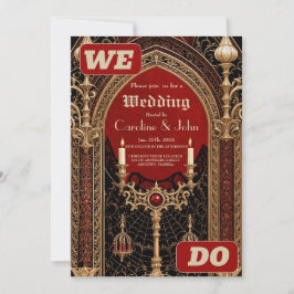 Mörkens elegans från det gotiska stil. Bakern Inbjudningar