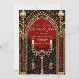 Mörkens elegans från det gotiska stil. inbjudningar