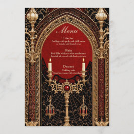 Mörkens elegans från det gotiska stil. meny