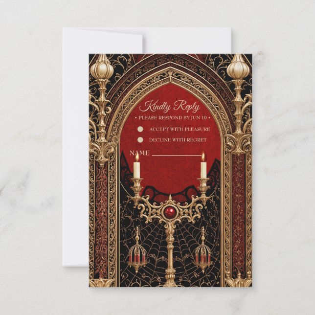 Mörkens elegans från det gotiska stil. OSA kort (Framsida)