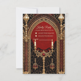 Mörkens elegans från det gotiska stil. OSA kort