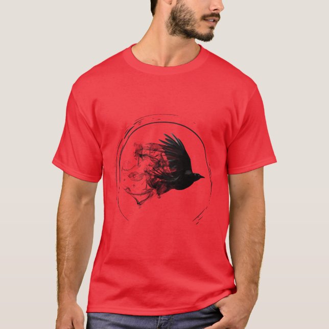 Mörkens fågelvintage t shirt (Framsida)