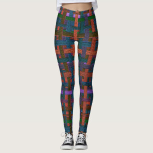 Mörkens färgad "plaid" i trasa eller arbetsytans u leggings