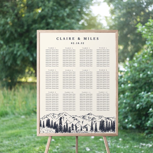 Mörkens flotta | Sätesdiagram för bergskiss Bröllo Poster (Skapare uppladdad)