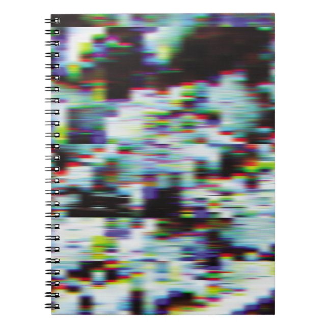 Mörkens glans, illustration. Svart, blå. Anteckningsbok (Framsidan)