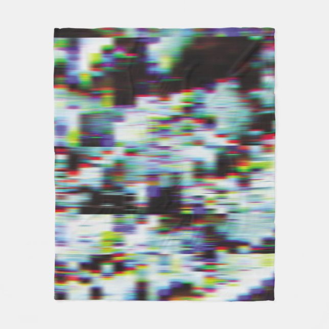 Mörkens glans, illustration. Svart, blå. Fleecefilt (Framsidan)