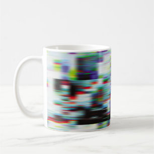 Mörkens glans, illustration. Svart, blå. Kaffemugg