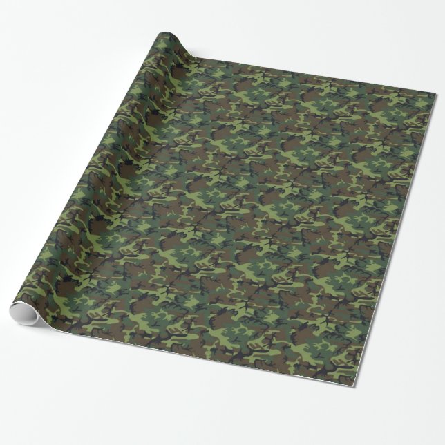 Mörkens kamouflage presentpapper (Utrullad)