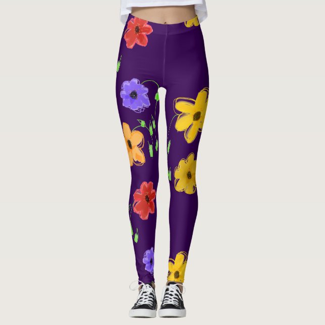 Mörkens Lila Leggings (Framsida)