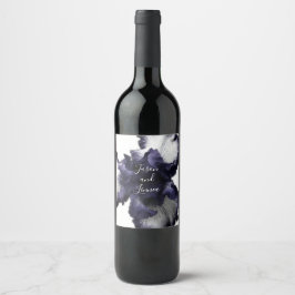 Mörkens Lila - minimalistisk radikal, mångmodern Vinflaska Etikett