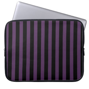 Mörkens lila och svart rand laptop fodral
