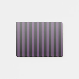 Mörkens lila och svart rand post-it block